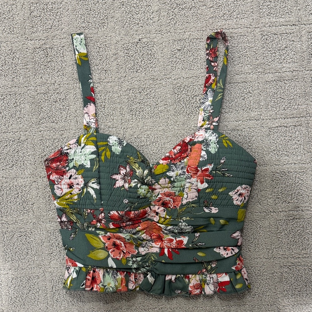 OG Collective Floral Green Women's Top